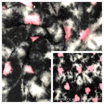 100% poly shuvelvteen fleece stickning tyg med tryckt